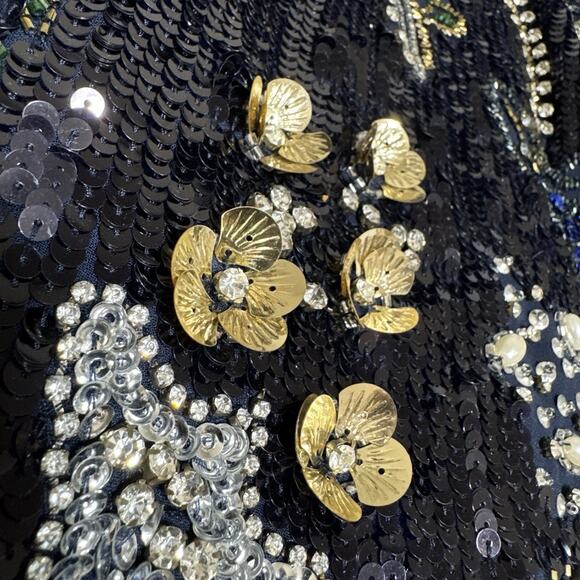 Mac Duggal 93546 Embellished Wrap Gown 18 Bishop Sleeves Formal Dress NWT $1798 - Picture 15 of 16